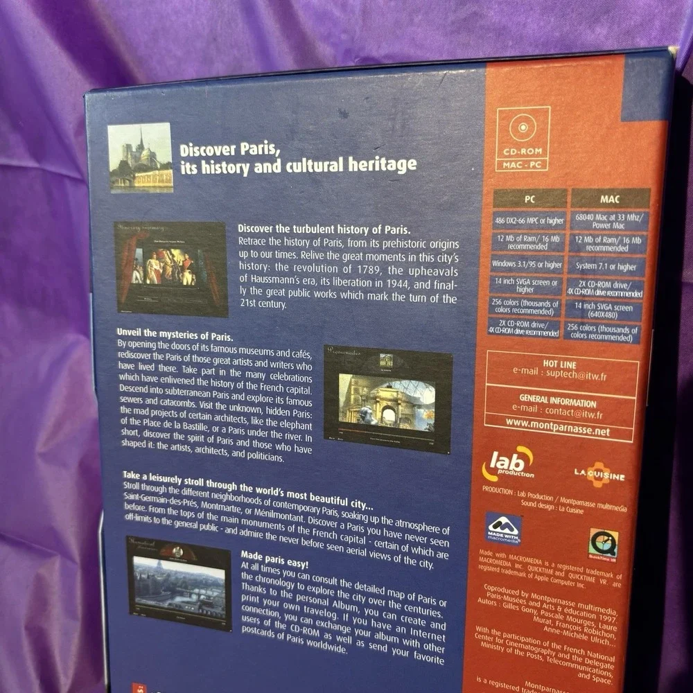 PARIS Promenades & History CD Rom PC Tour